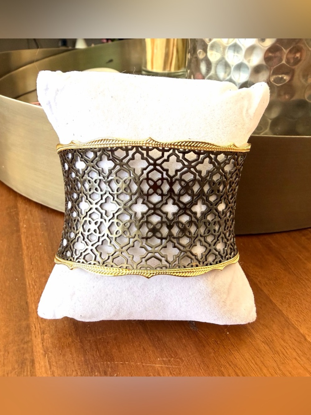 Kendra Scott Candice Gold and Bronze Filigree Cuff Bracelet